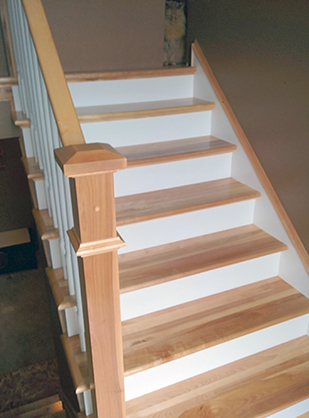 Double Volute Tread & Riser Hardwood — Stair Treads USA