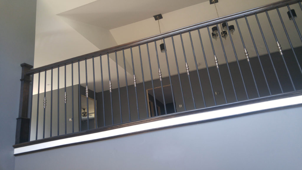 metal balusters and hand rail