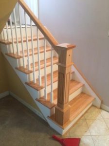 raised panel newel post with cap and neck