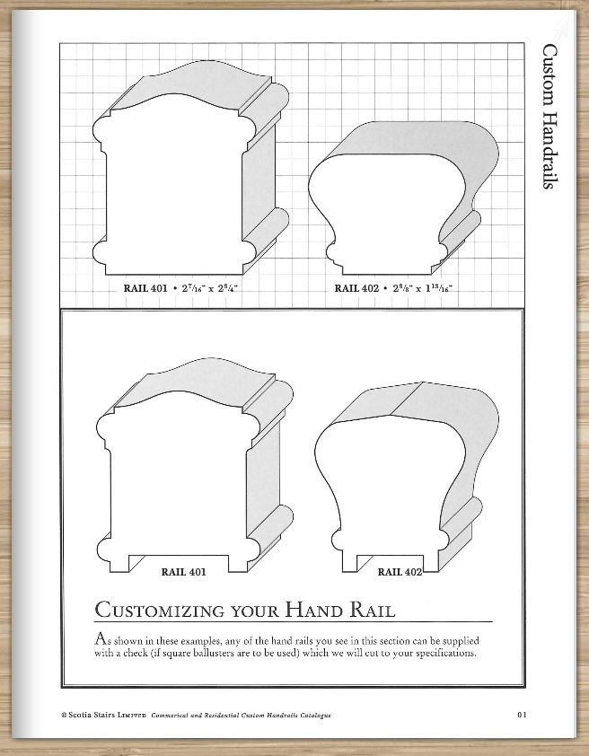 custom hand rail styles